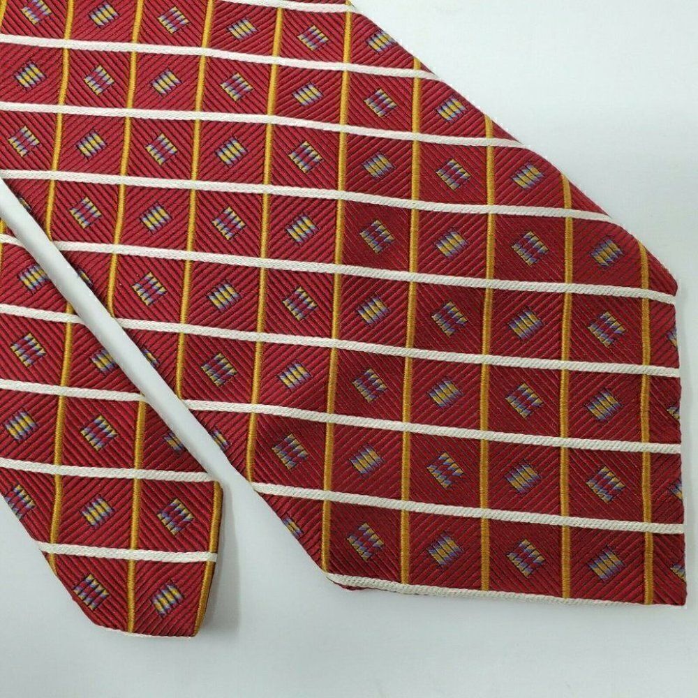 ROBERT TALBOTT BEST OF CLASS SILK TIE RED GOLD
